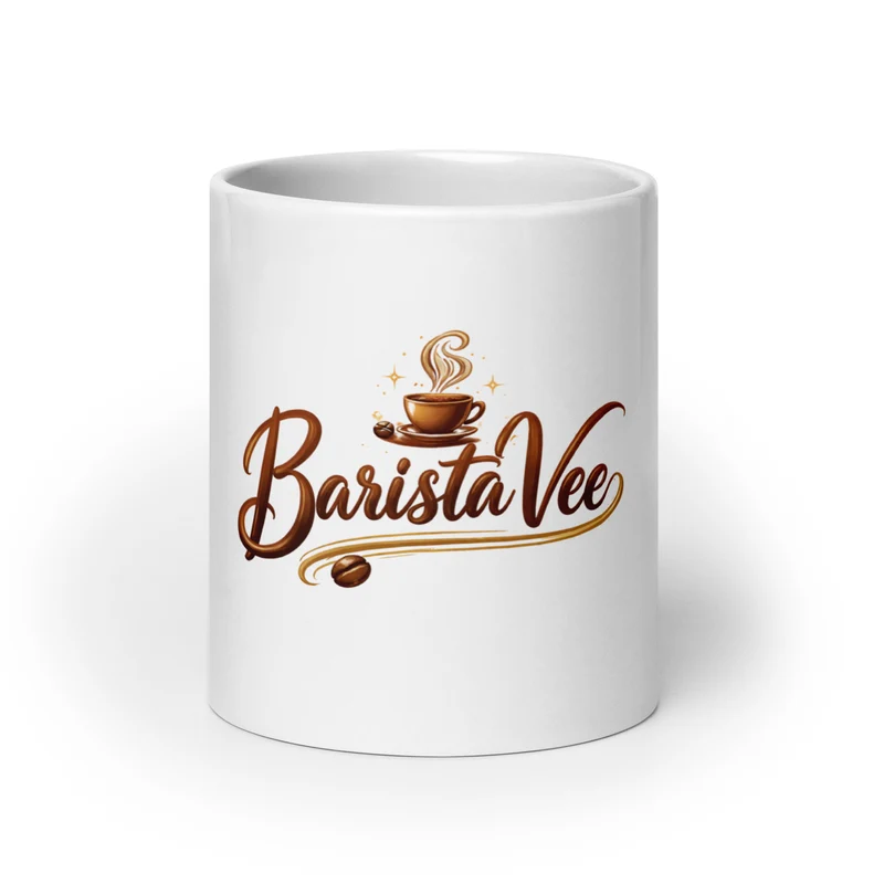 White glossy mug