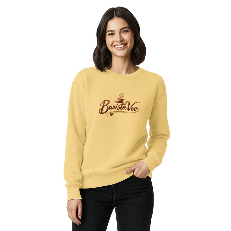 Unisex garment-dyed sweatshirt