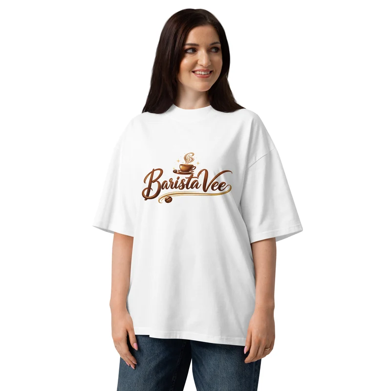 Unisex organic oversized high neck t-shirt
