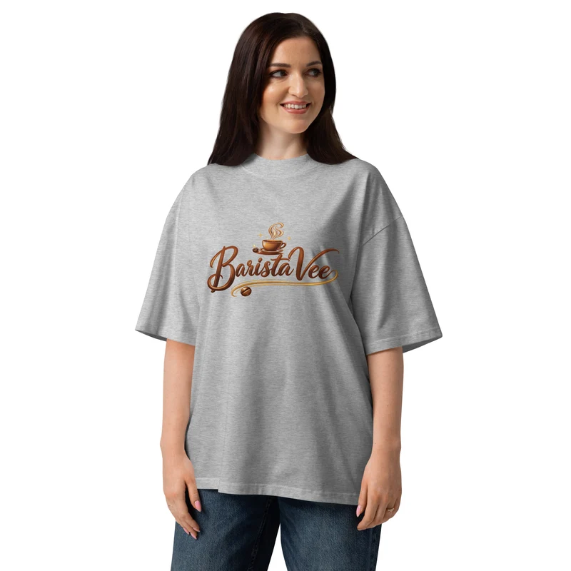 Unisex organic oversized high neck t-shirt