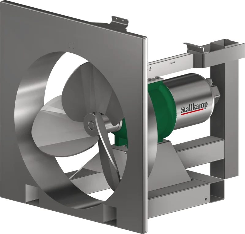 Agitateur immergé Stallkamp 11,0 KW pour méthanisation - Semi-rapide - Hélice inox 1.000mm