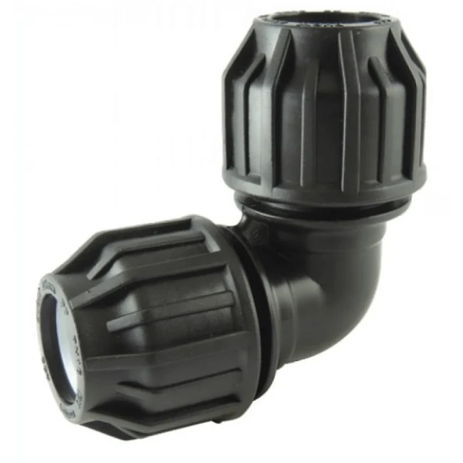 Coude PP à serrage extérieur 20mm - 90°