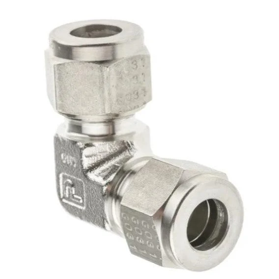 Coude à serrage exterieur - 12mm x 12mm - inox
