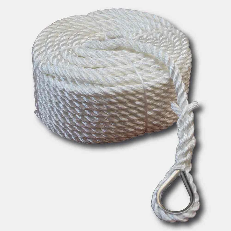 Corde à âme en fibre synthétique 8,mm - préparée avec cosse cœur et douille à sertir - longueur 9,0m