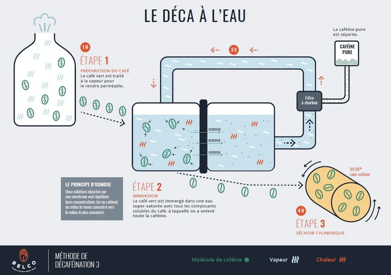 Café décaféiné bio Swisswater