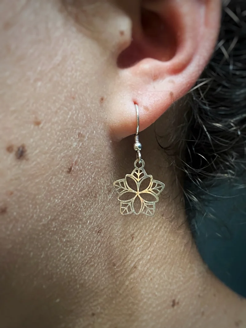 Coffret thé ou café + boucles d'oreilles "fleur de café"
