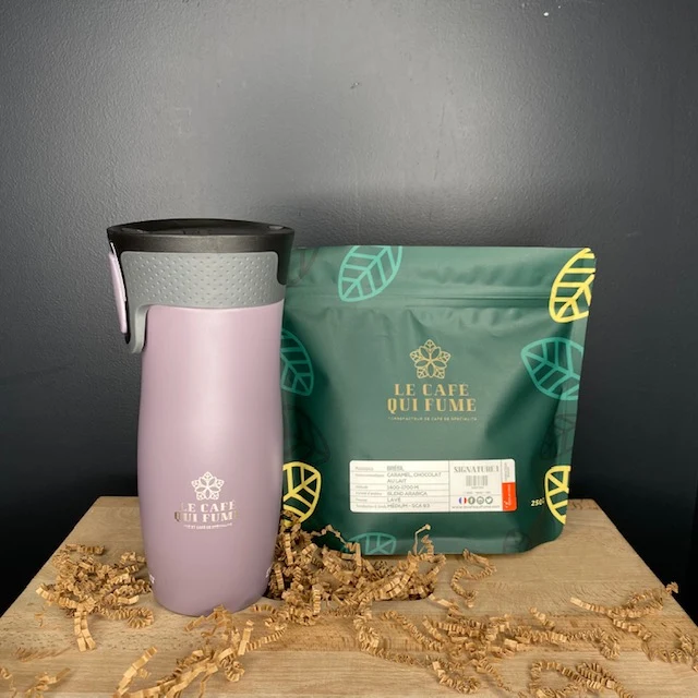 Mug isotherme CONTIGO WEST LOOP + 250g de café Signature 1 du Brésil