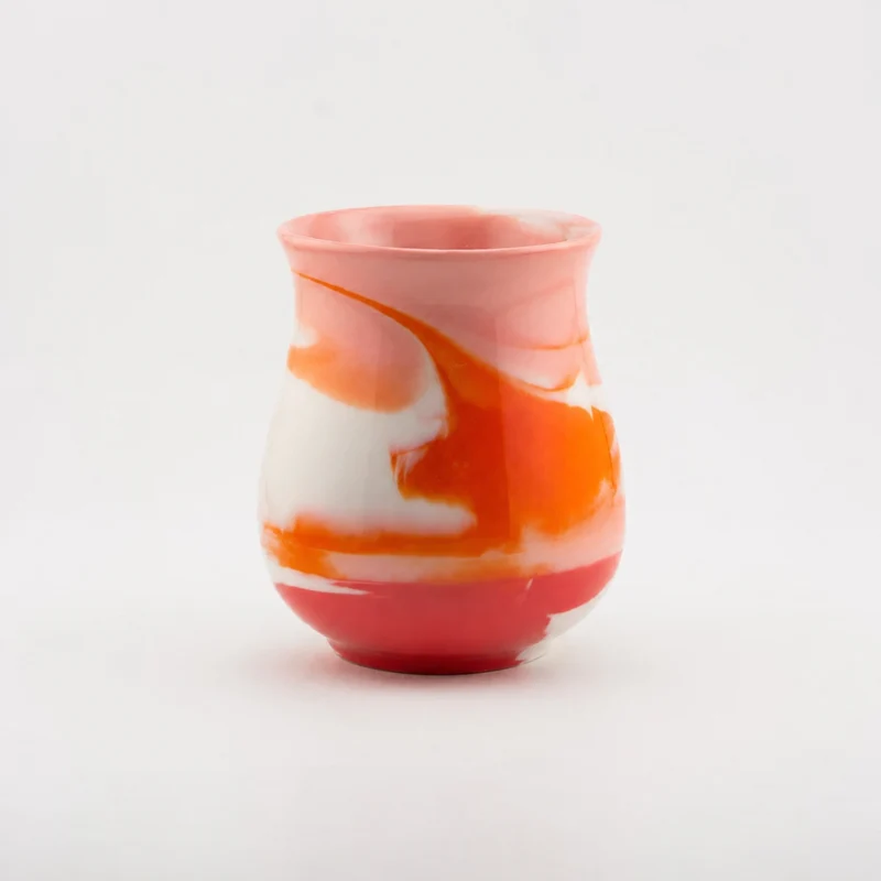 Tasse en porcelain MK Studio TULIP - 300 ml rose & orange