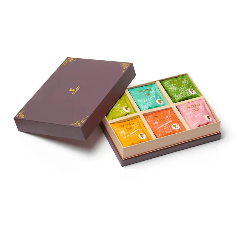 Coffret cadeau de 39 sachets de 6 thés bio Sirocco