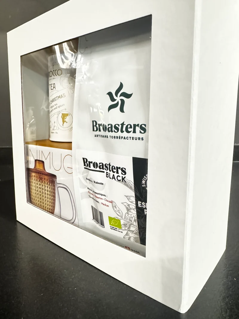 Coffret cadeau café, thé, tasse