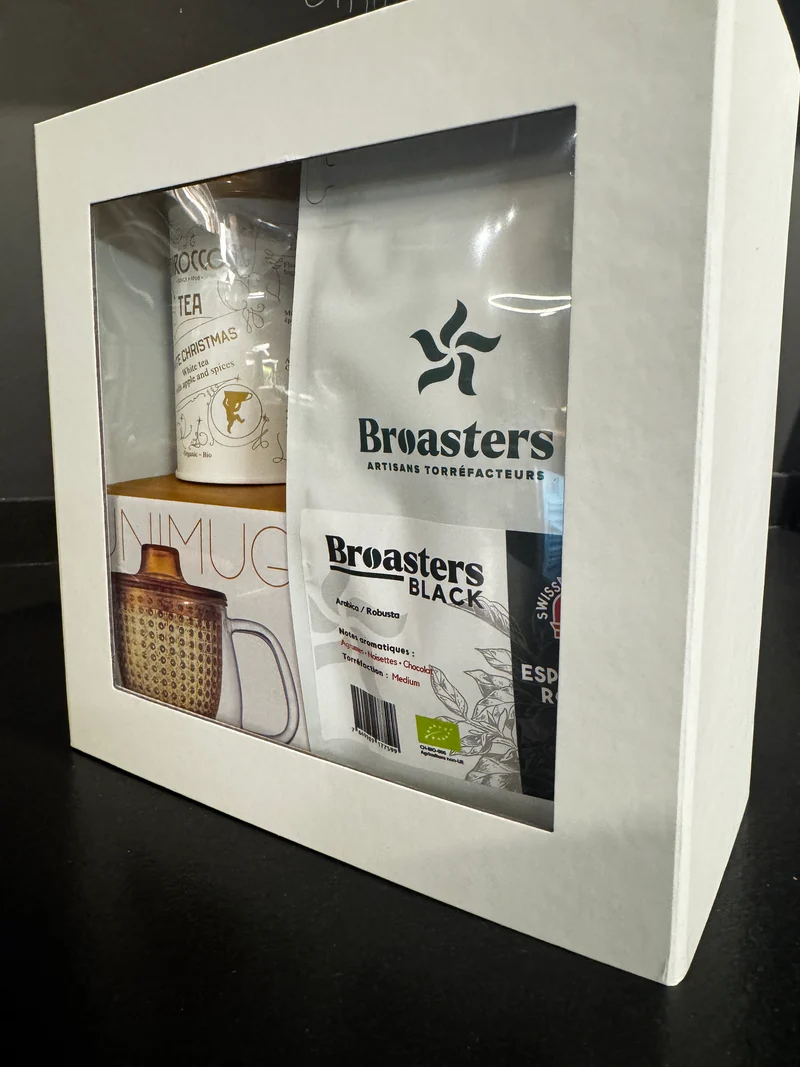 Coffret cadeau café, thé, tasse