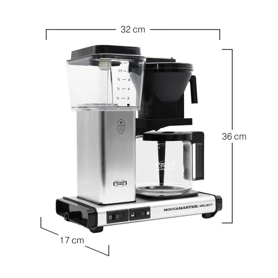 Moccamaster cafetière filtre KBG Select 1,25L