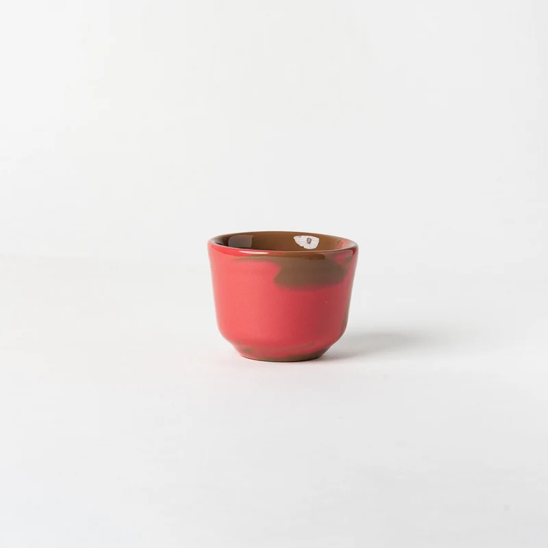 Tasse en porcelaine Espresso - Rose & Chocolat glossy