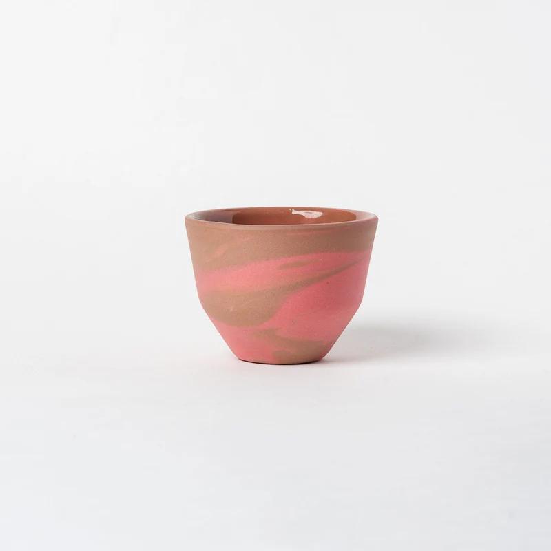 Tasse en porcelaine Cappuccino / Café filtre - Rose & Chocolat mat