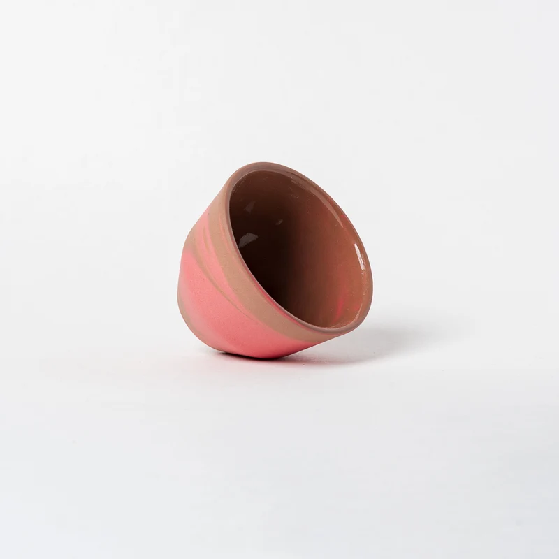 Tasse en porcelaine Cappuccino / Café filtre - Rose & Chocolat mat