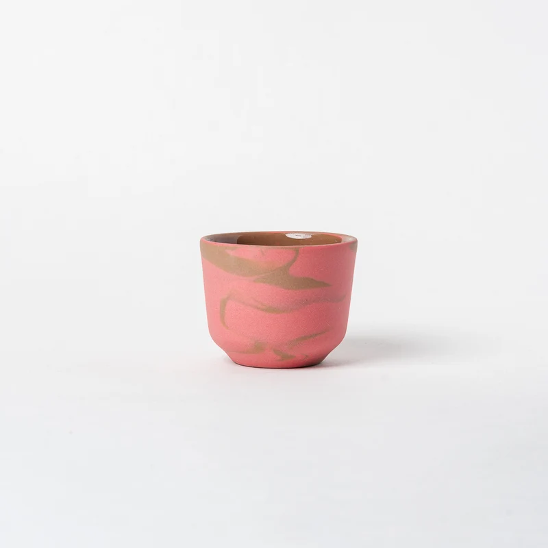 Tasse en porcelaine Espresso - Rose & Chocolat mat