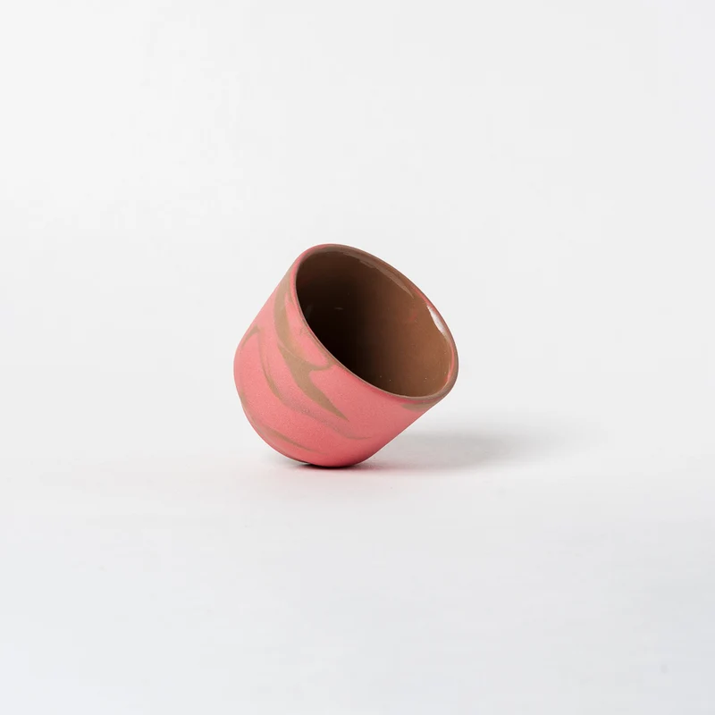 Tasse en porcelaine Espresso - Rose & Chocolat mat