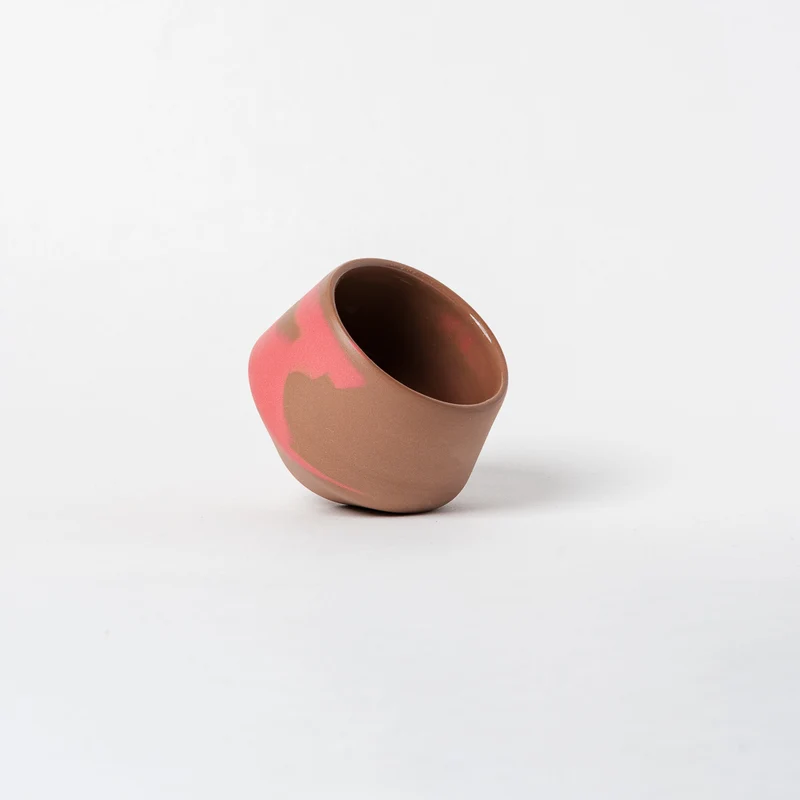 Tasse en porcelaine Dégustation small - Rose & Chocolat mat