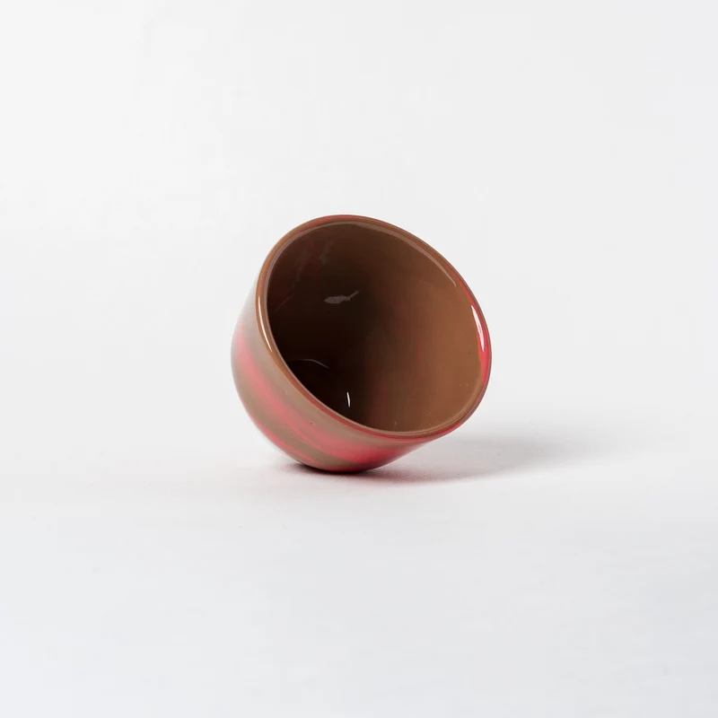Tasse en porcelaine Cappuccino / Café filtre - Rose & Chocolat glossy