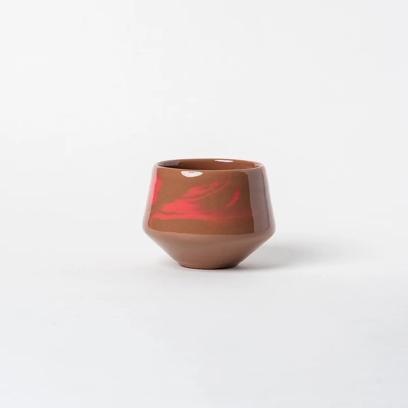 Tasse en porcelaine Dégustation small - Rose & Chocolat glossy