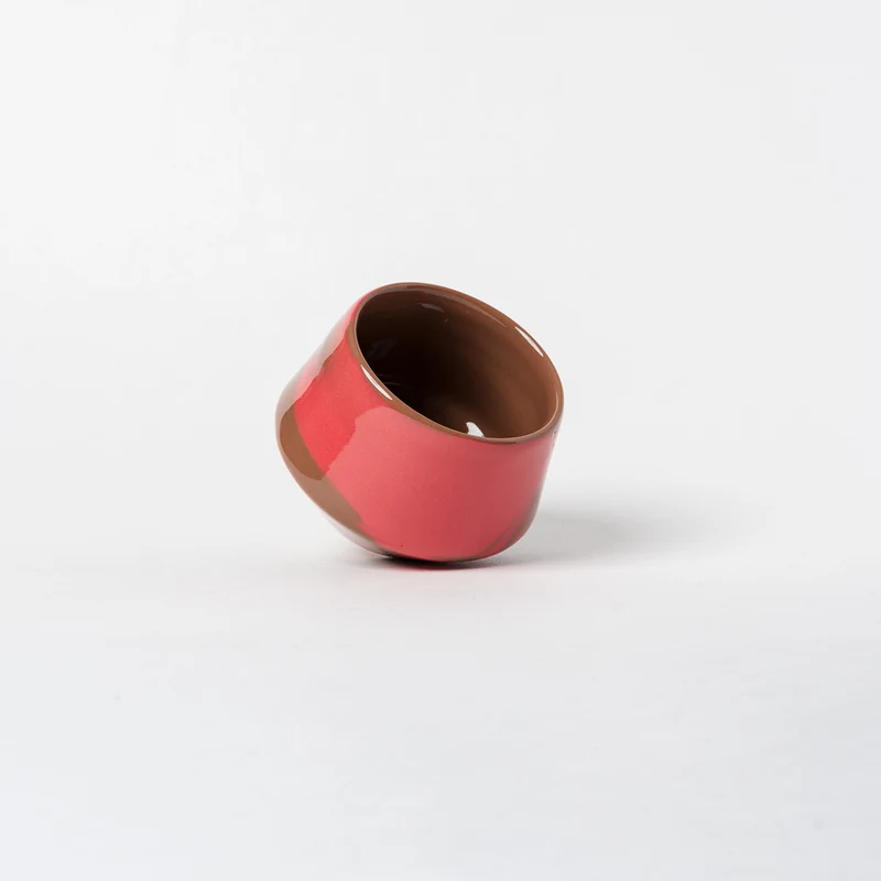 Tasse en porcelaine Dégustation small - Rose & Chocolat glossy
