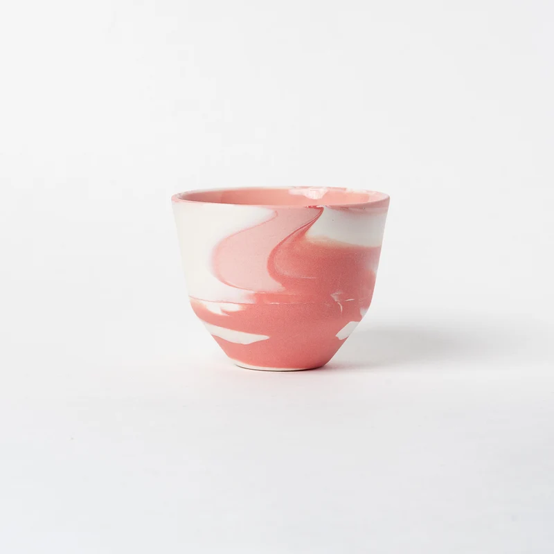 Tasse en porcelaine Cappuccino / Café filtre - Rose mat