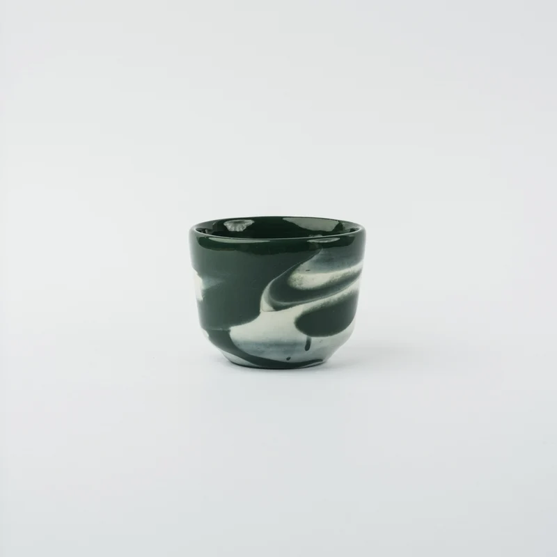 Tasse en porcelaine Espresso - Vert glossy