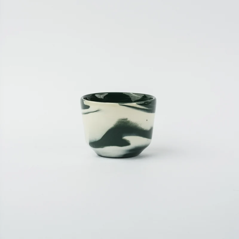 Tasse en porcelaine Espresso - Vert glossy