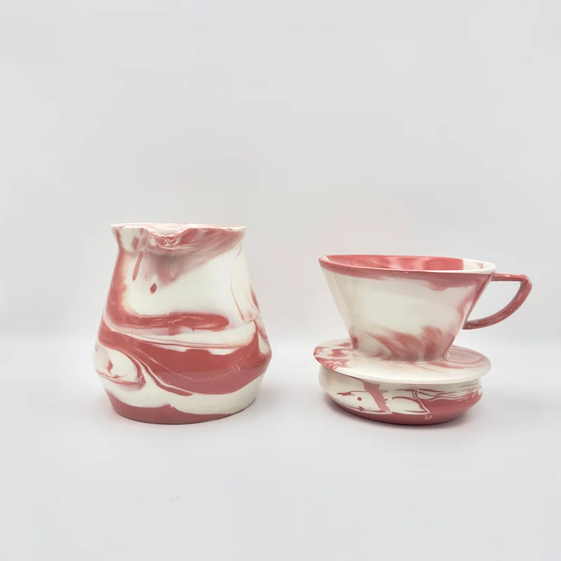 Set méthodes douces V60 fond plat - Rose glossy