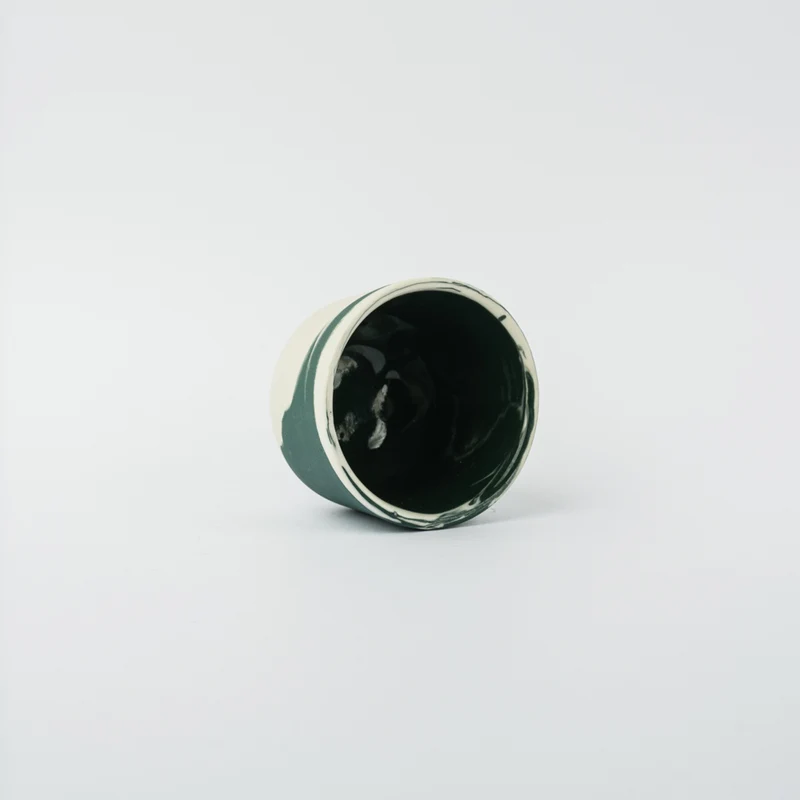 Tasse en porcelaine Espresso - Vert mat