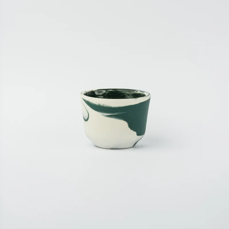 Tasse en porcelaine Espresso - Vert mat