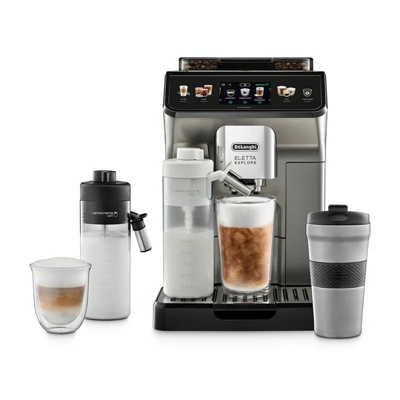 Delonghi Eletta Explore ECAM 450.86.T et Mug to go- Titanium