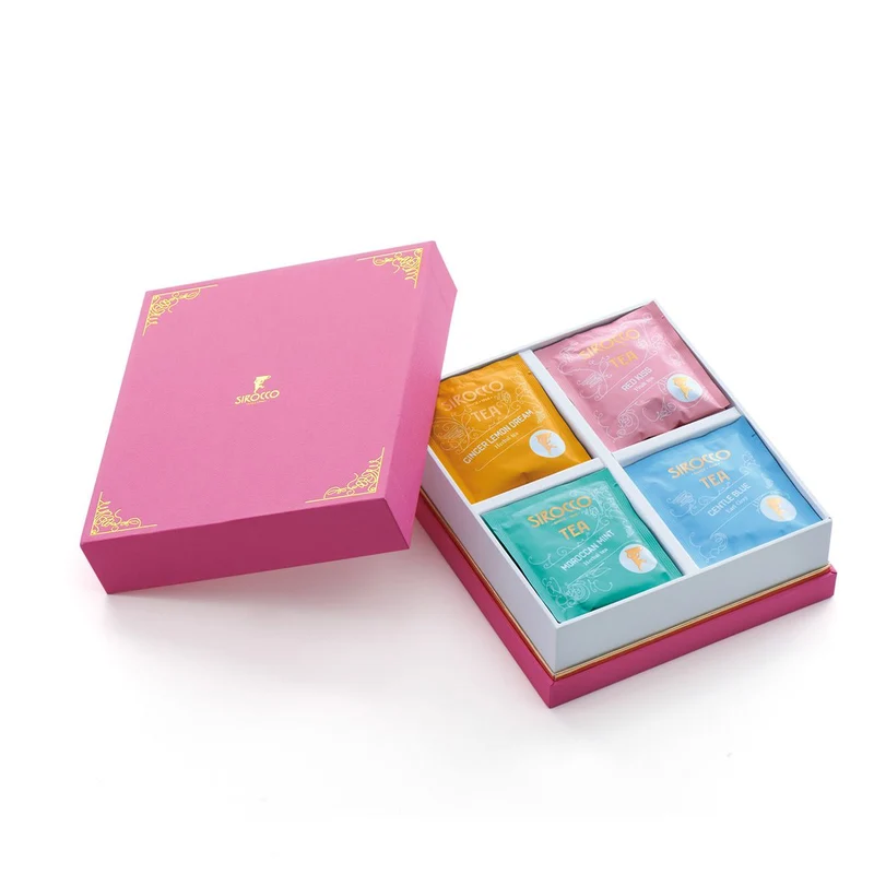 Coffret cadeau de 28 sachets de 4 thés bio Sirocco