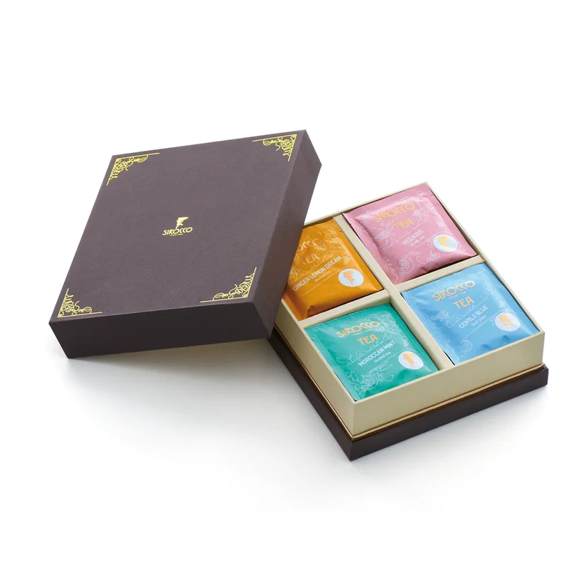 Coffret cadeau de 28 sachets de 4 thés bio Sirocco