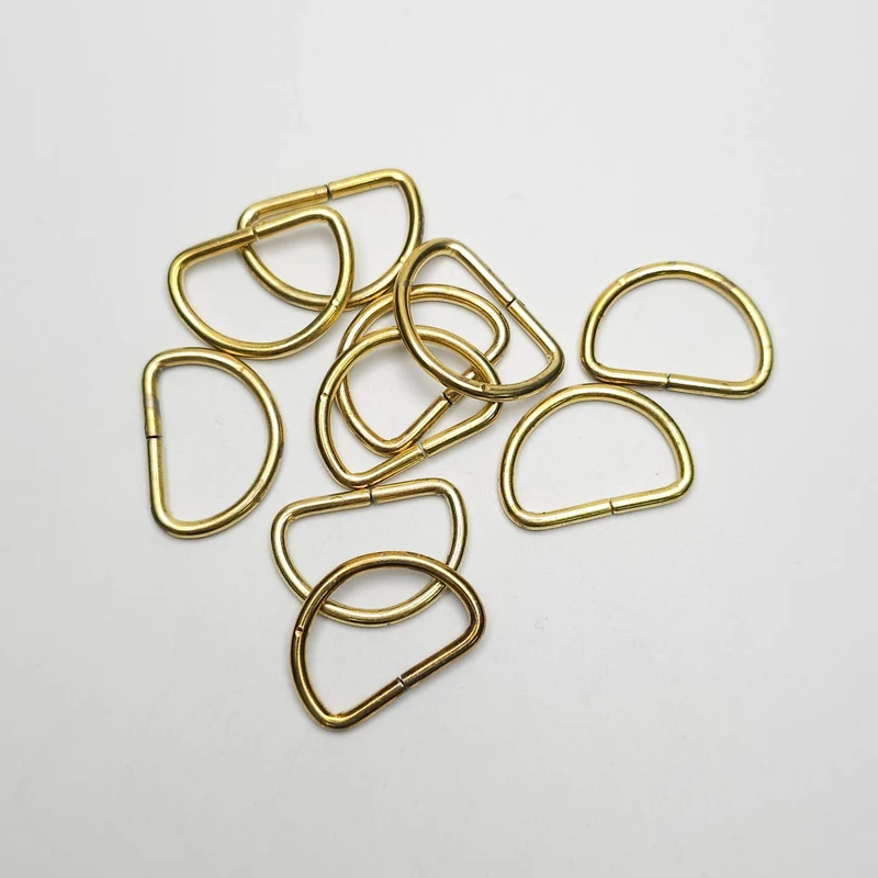 Anneaux en D métalliques | 19 mm | Paquet de 10